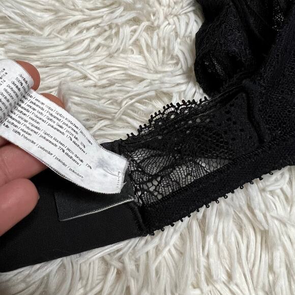 Chantelle| Vintage Women's black lace underwire bra - Picture 11 of 12